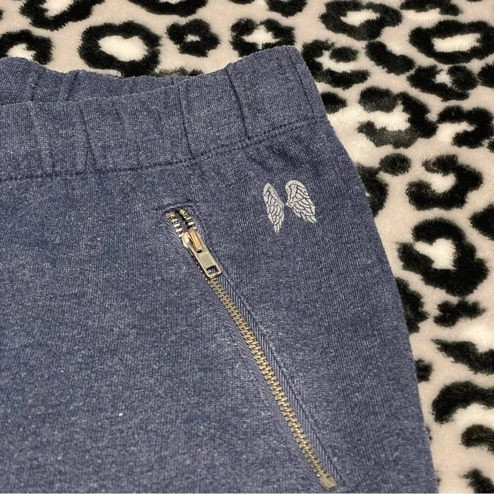 Victoria’s Secret Cotton Blend Fleece Drawstring Pants Joggers w/ Zipper Pockets